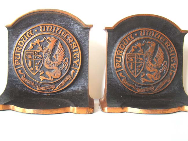 A pair of PURDUE UNIVERSITY Antique Bookends — image 2